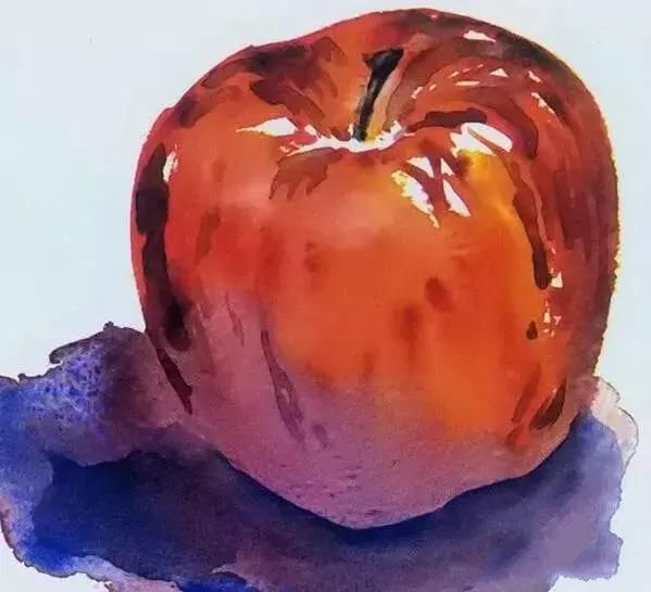 水彩画基础教程：七步教你学会画苹果