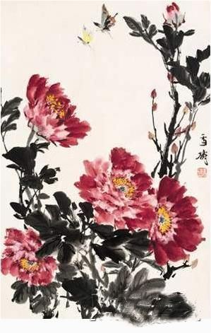 王雪涛牡丹画作欣赏