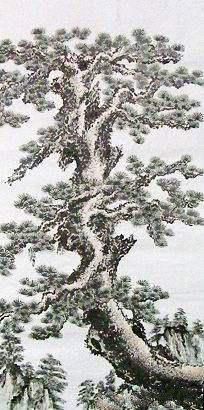 手把手教学画水墨画,中国画中松树竹子的画法简介!