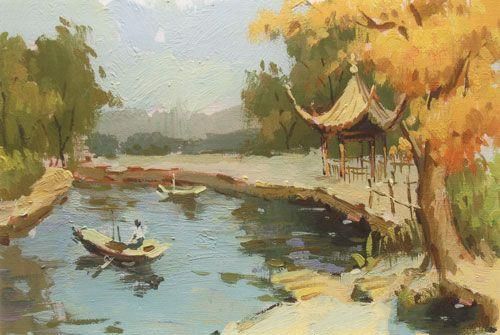 色彩风景公园类――公园一角