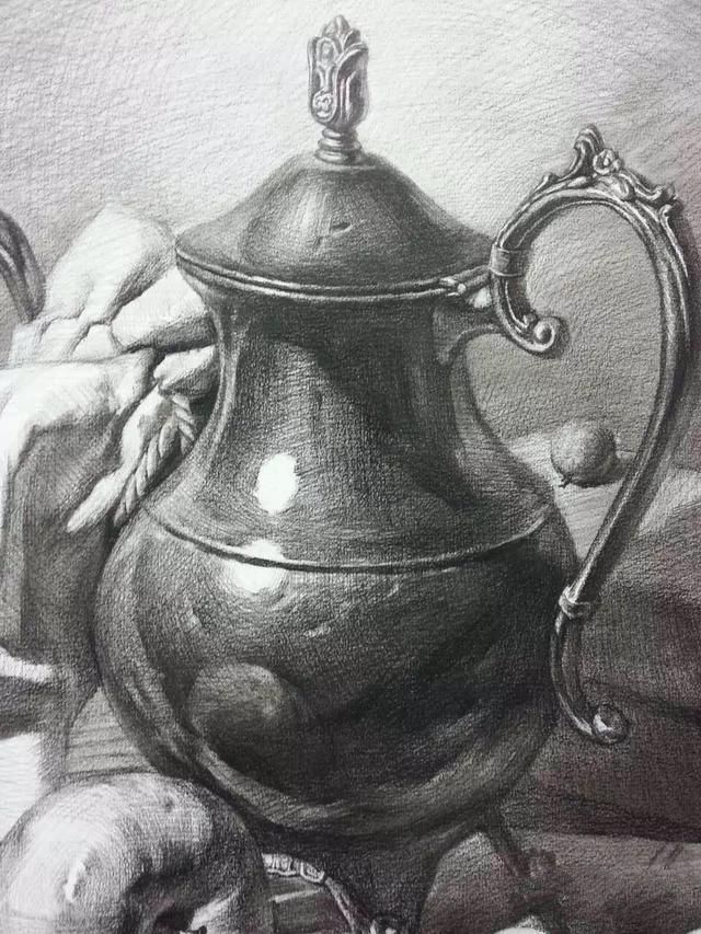 范画步骤/带你一步步画好素描静物