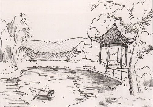 色彩风景公园类――公园一角