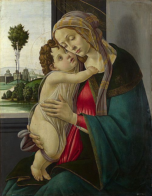 桑德罗·波提切利《圣母子》作品- 意大利（1475-1500）