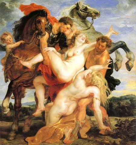 前500幅世界名画-《抢夺留希波斯的女儿们》 <a href=https://www.kuhw.com/e/tags/?tagid=1024 target=_blank class=infotextkey>鲁本斯</a>