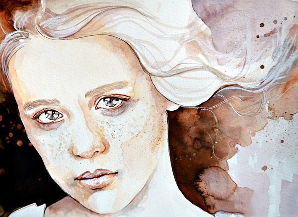 水彩肖像画作品01水彩写照