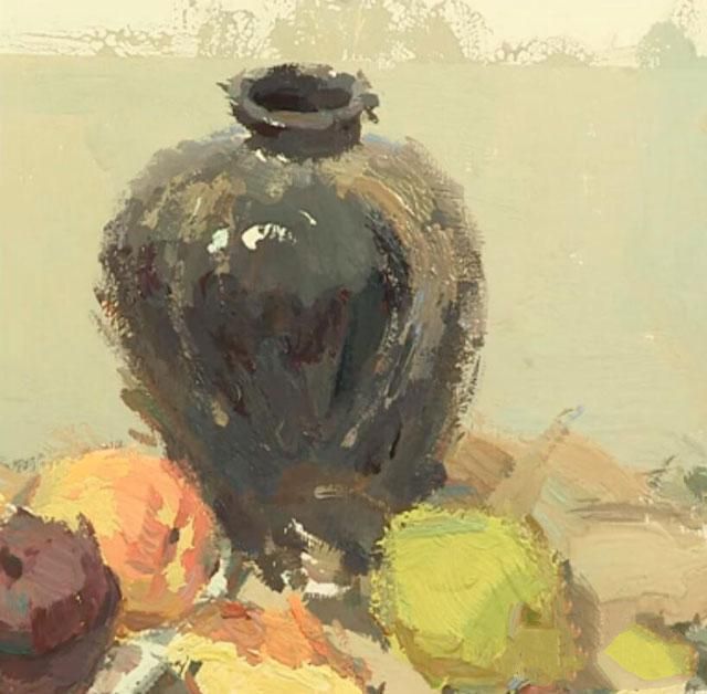 色彩静物水果暖色调的画法