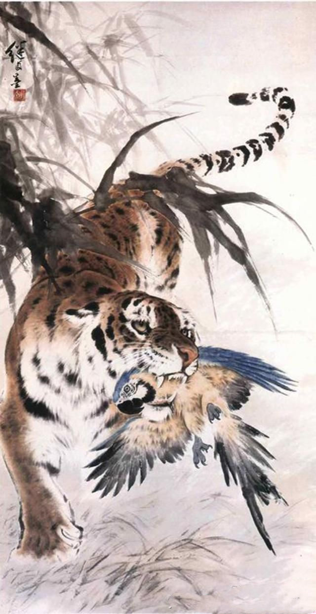 画龙画虎难画骨  刘继卣画虎鉴赏