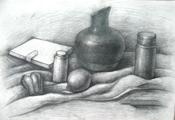 大写艺学员素描作品