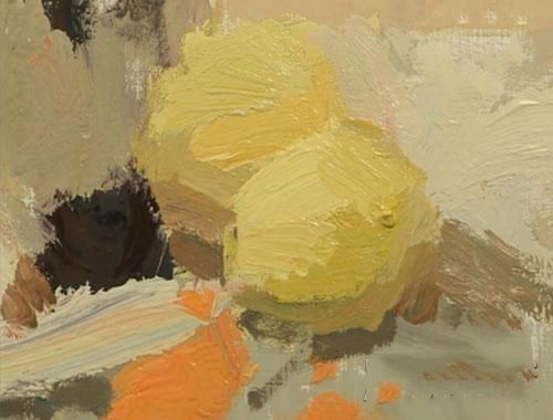 色彩静物组合不锈钢壶和水果的画法