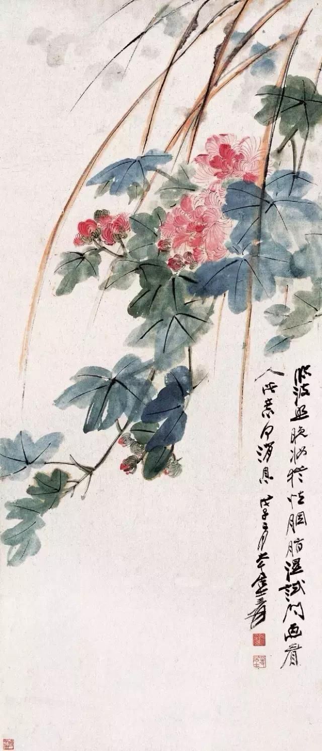 大师笔下芙蓉花，似美人初醉