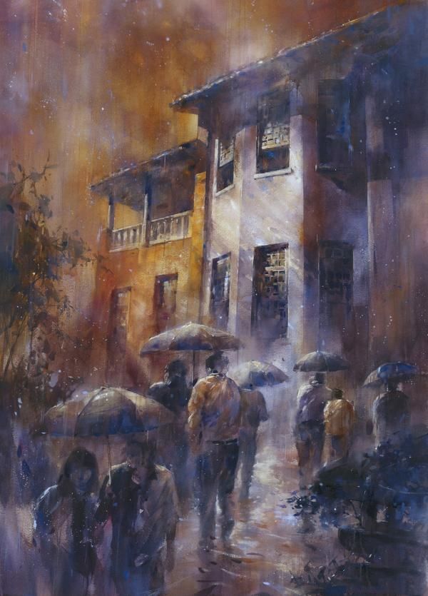 街头绘画04街水林京格瓦拉的画作