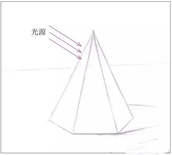 如何学素描――素描六棱锥的绘画教程