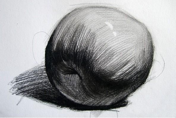 素描苹果画法解析步骤图 以苹果学素描
