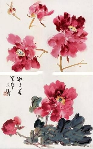 王雪涛牡丹画作欣赏