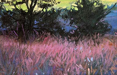 柔和的风景,树,草,柔和的绘画艺术,免费课程