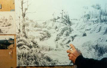 修复木炭在图纸