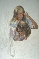 画画的孩子,艺术课程,彩色铅笔