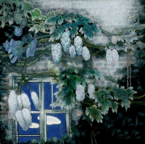 杨佴� 远方 138X150cm 2000年作 纸本设色