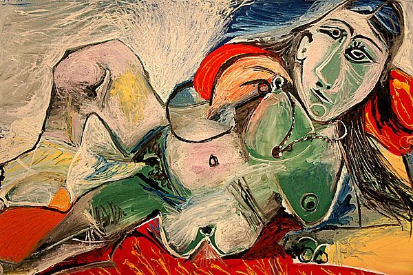 毕加索《有项链的裸体女人》作品- 西班牙-酷画网