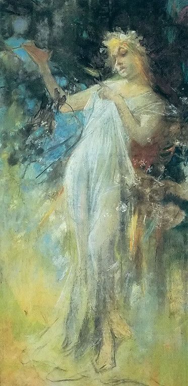 阿尔丰斯・<a href=https://www.kuhw.com/e/tags/?tagname=%E9%98%BF%E5%B0%94%E4%B8%B0%E6%96%AF%C2%B7%E7%A9%86%E5%A4%8F target=_blank class=infotextkey>穆夏</a>【四季-春-习作】作品-- 捷克共和国