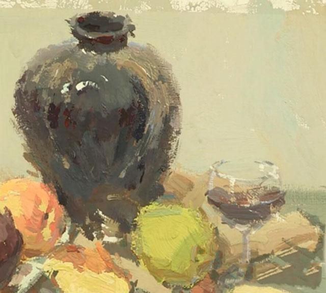 色彩静物水果暖色调的画法