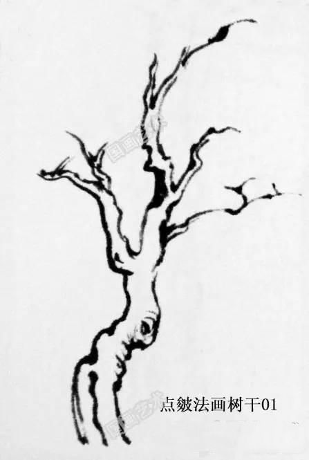 山水画基础技法，山水画基础教程，图文详解各种树的画法