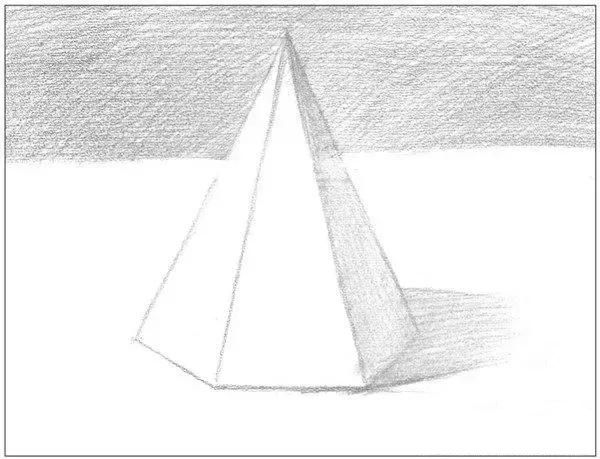 如何学素描――素描六棱锥的绘画教程