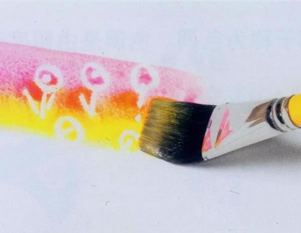 水彩画中使用蜡绘制留白，插图二