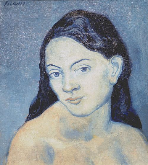 <a href=https://www.kuhw.com/e/tags/?tagid=1022 target=_blank class=infotextkey>毕加索</a>《女子头像》作品- 西班牙