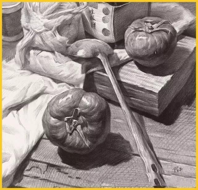 真的画错了――你的素描西红柿太圆啦！