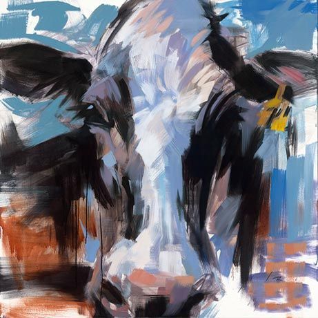 自定义宠物画像牛在画布上# 1 Cows-on-Canvas-1__Custom-pet-portraits-by――equestrian-painter-Jen-Brandon