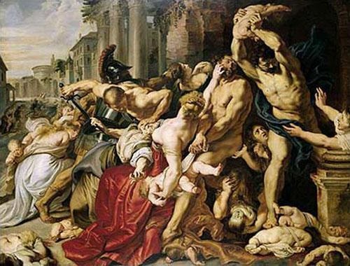 彼得・保罗・<a href=https://www.kuhw.com/e/tags/?tagid=1024 target=_blank class=infotextkey>鲁本斯</a>油画《对无辜者的屠杀》