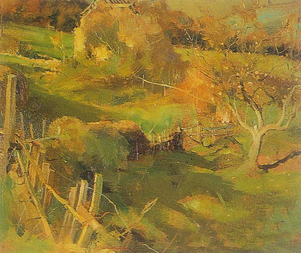 油画:特罗维最后的苹果。画家:大卫・科蒂斯