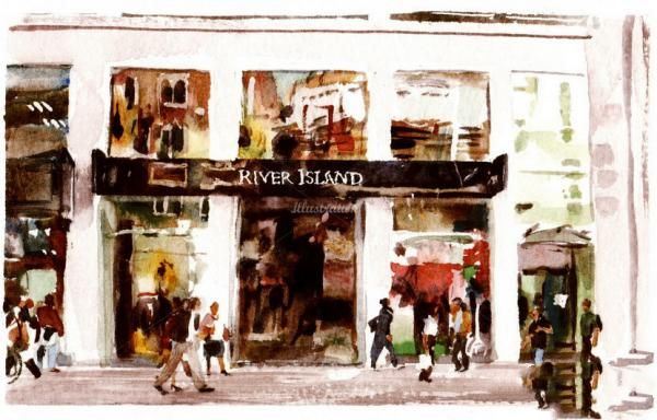 城市风光画08Philip Bannister城市风光水彩画作品