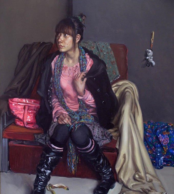 画出人的教程:年轻女性穿着靴子素描绘画步骤(7)