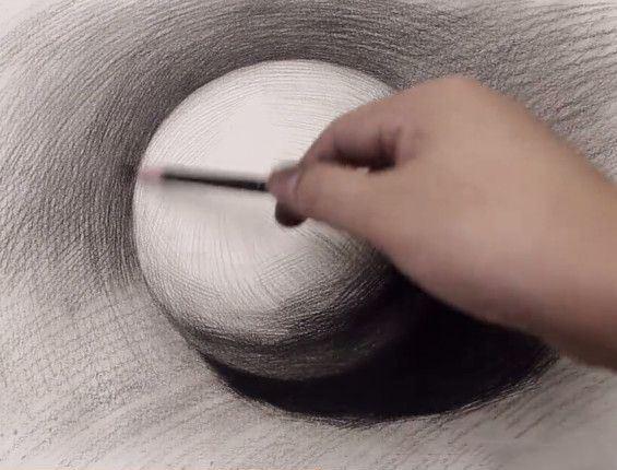 视频：素描几何球体的画法