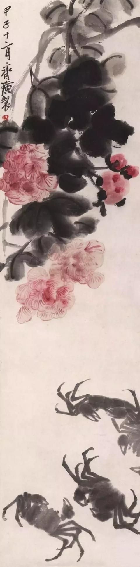 大师笔下芙蓉花，似美人初醉