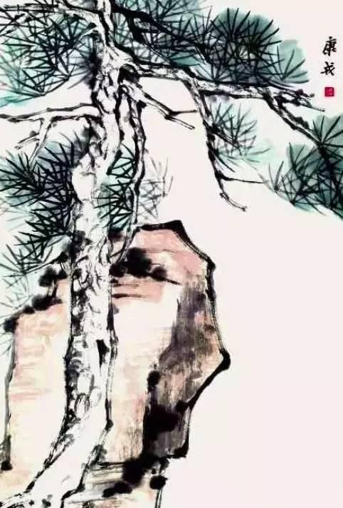 图文示范教程：松树的各种画法，中国画松树的画法
