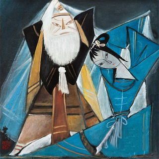 林风眠 《戏曲人物》 尺寸:28.9×28.4cm 估价:350,000-550,000 林风眠 《戏曲人物》 尺寸:28.9×28.4cm 估价:350,000-550,000