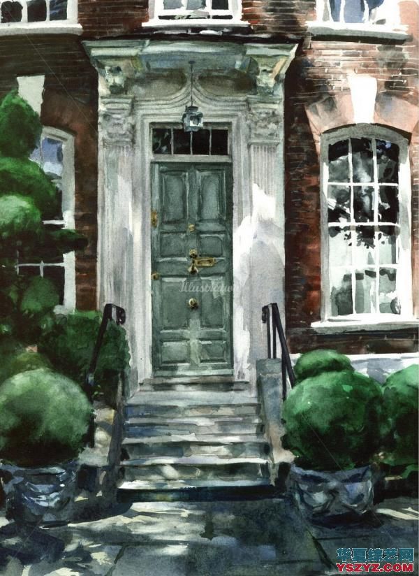 城市风光画06Philip Bannister城市风光水彩画作品