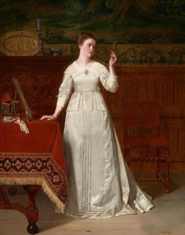 油画创作中对艺术创造能力的培养,人体油画里肤如凝脂的美女贵妇