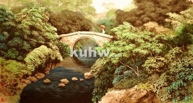 水印木刻风景版画