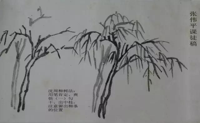 画树难画柳：如何画柳？