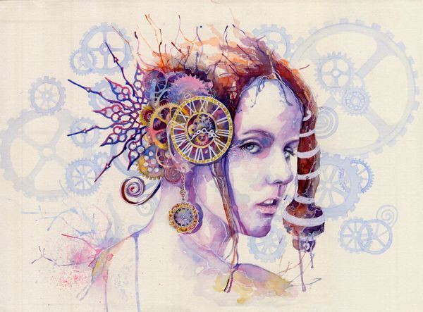 1918水彩画肖像作品