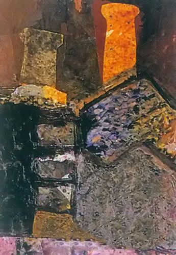 油画：卡皮里尔的屋顶（局部）