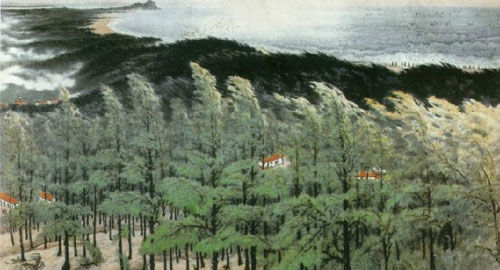 关山月《绿色长城》