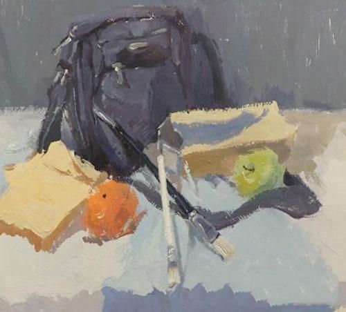 色彩静物组合训练之冷色调生活类的画法