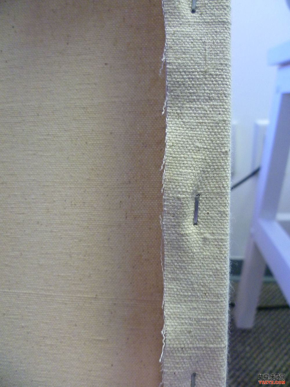 装订织物在框架