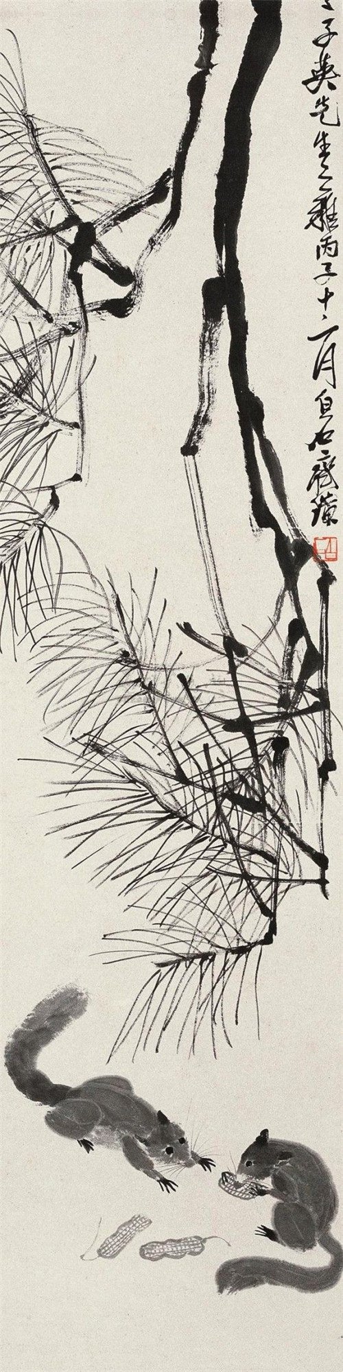 齐白石《松鼠》