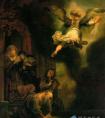 伦勃朗《大天使之飞离托比亚斯家》 伦勃朗油画作品-荷兰